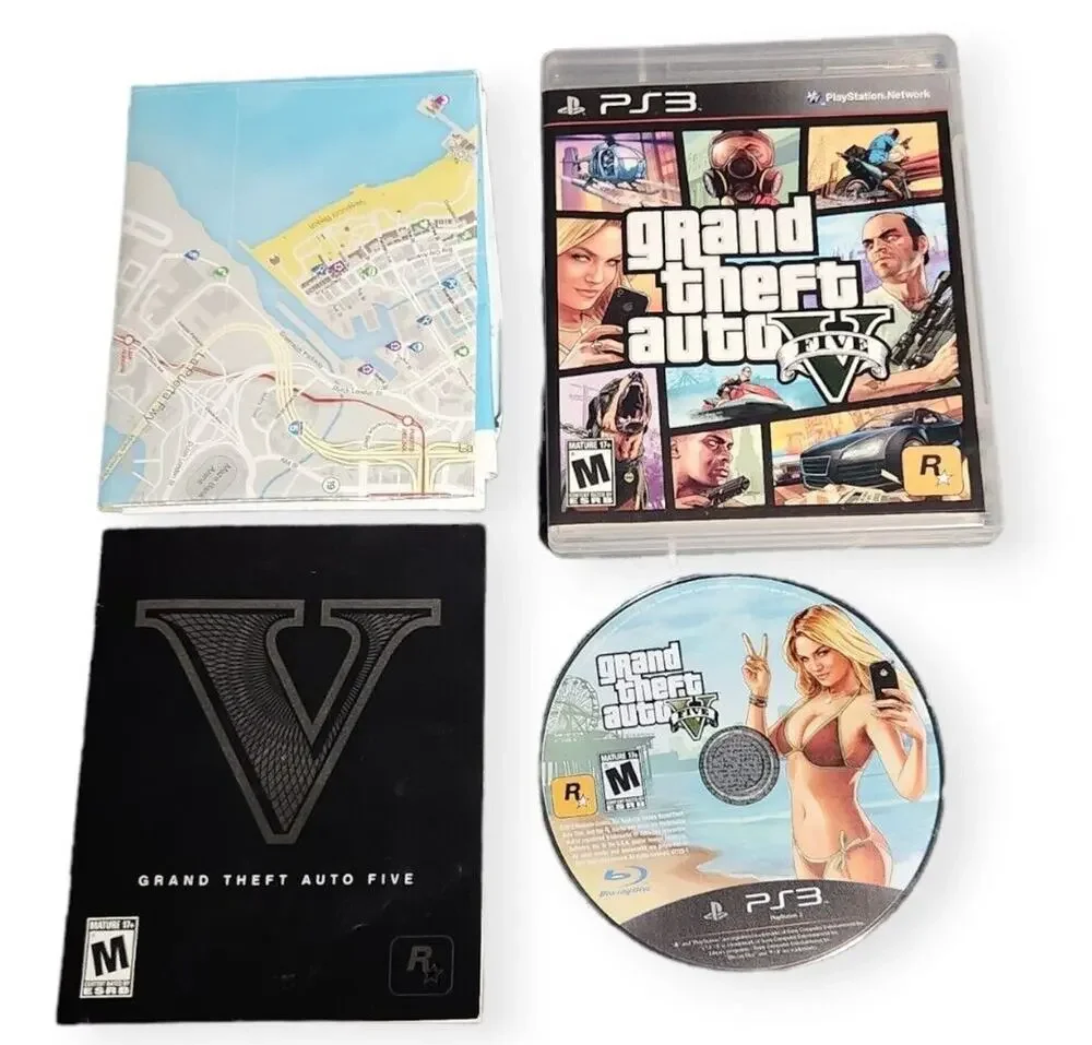 PS3 Grand Theft Auto: Five CIB (Sony PlayStation 3, 2013) Pre-owned